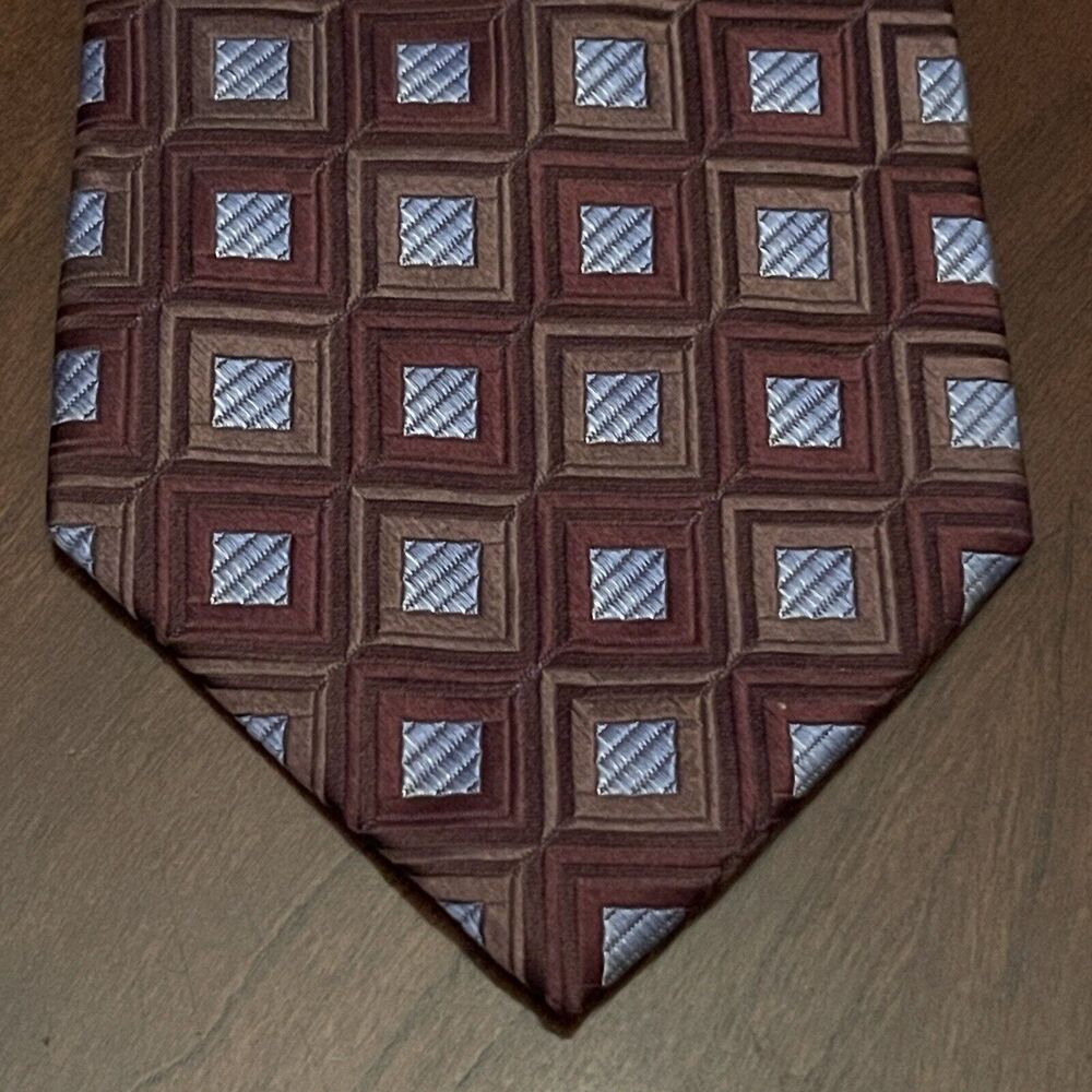 Palatina Brown 100% Silk Men’s Neck Tie Made In China